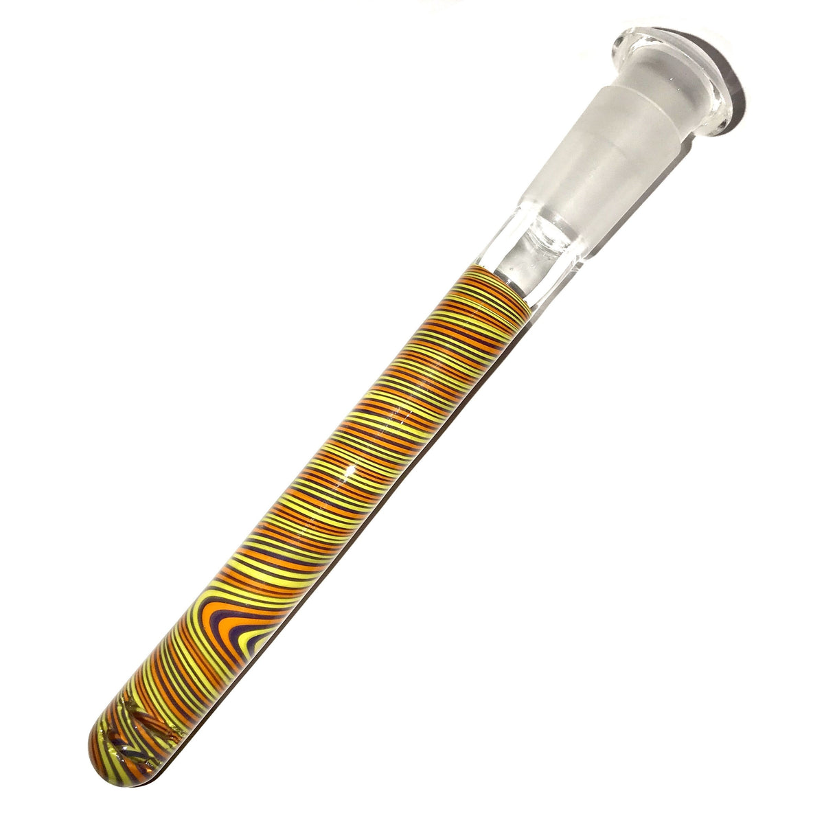 q factor glass 18/14mm Custom Linework Downstem & Slide Set (Orange/Yellow/Purple) 6 Inches in Length 