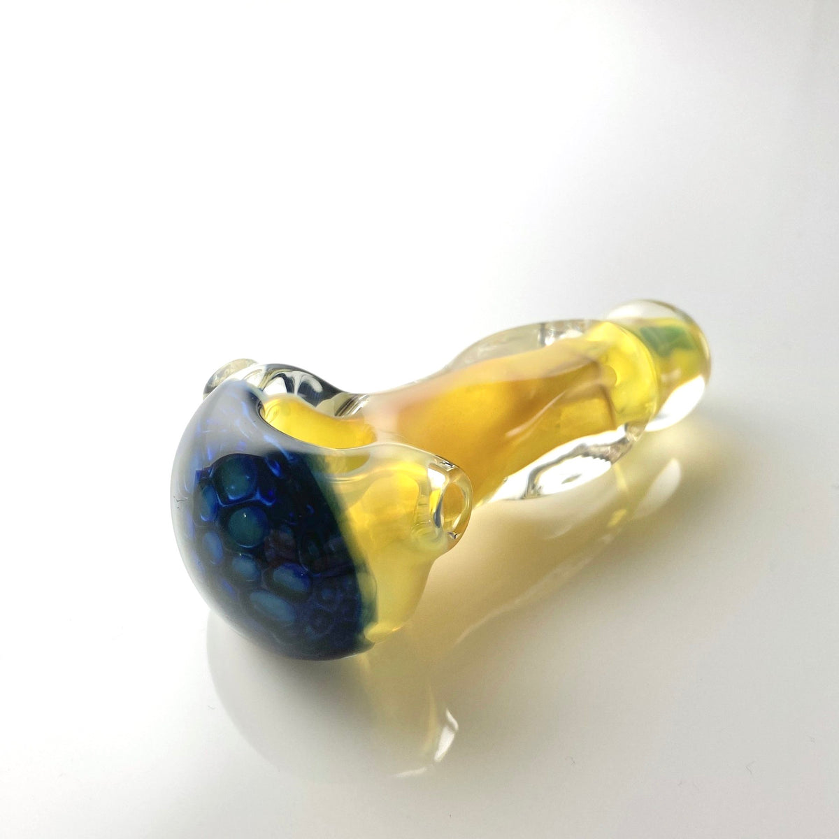 Nelson Glassworks Honeycomb Cap Fume Spoon (Blue) show variant