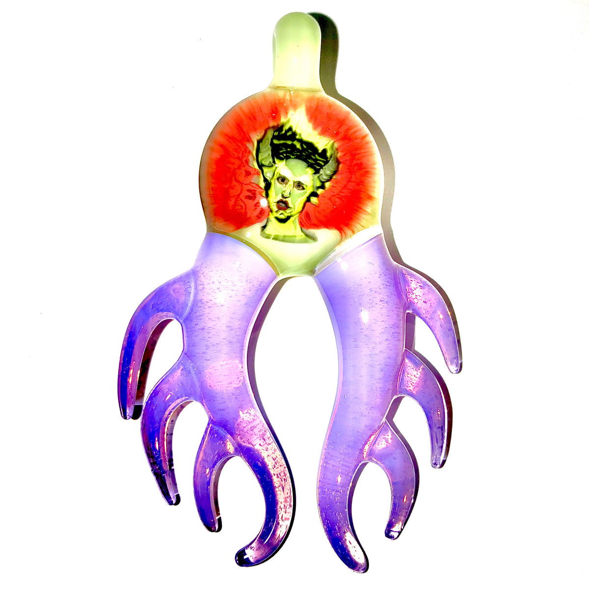 Frankenstein&#39;s Bride Milli Image Pendant (Pink Slyme/Yellow/Red/illuminati) UV Color Change