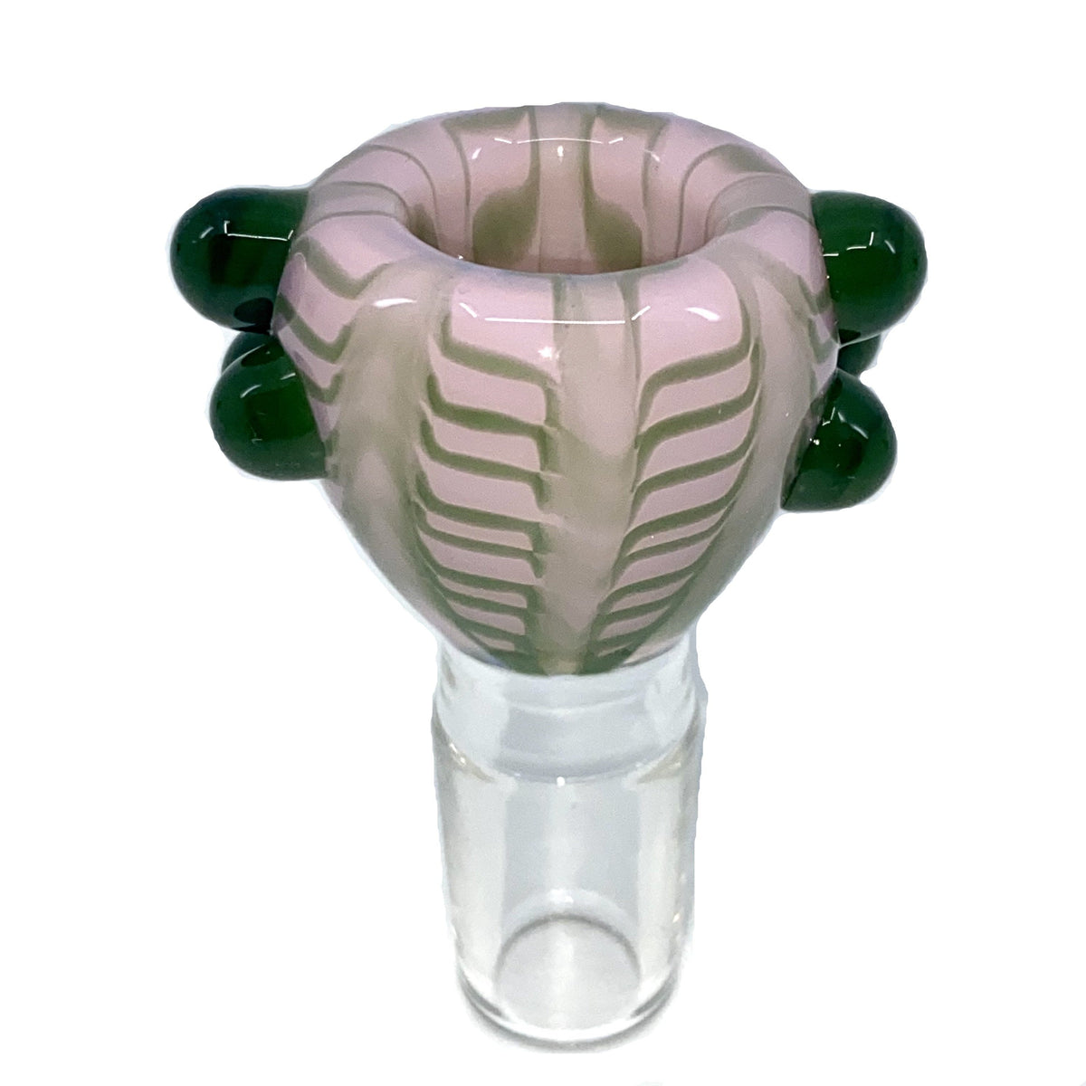 Colored Wrap and Rake Push Bowl Slide 18mm (Pink/Green) show variants