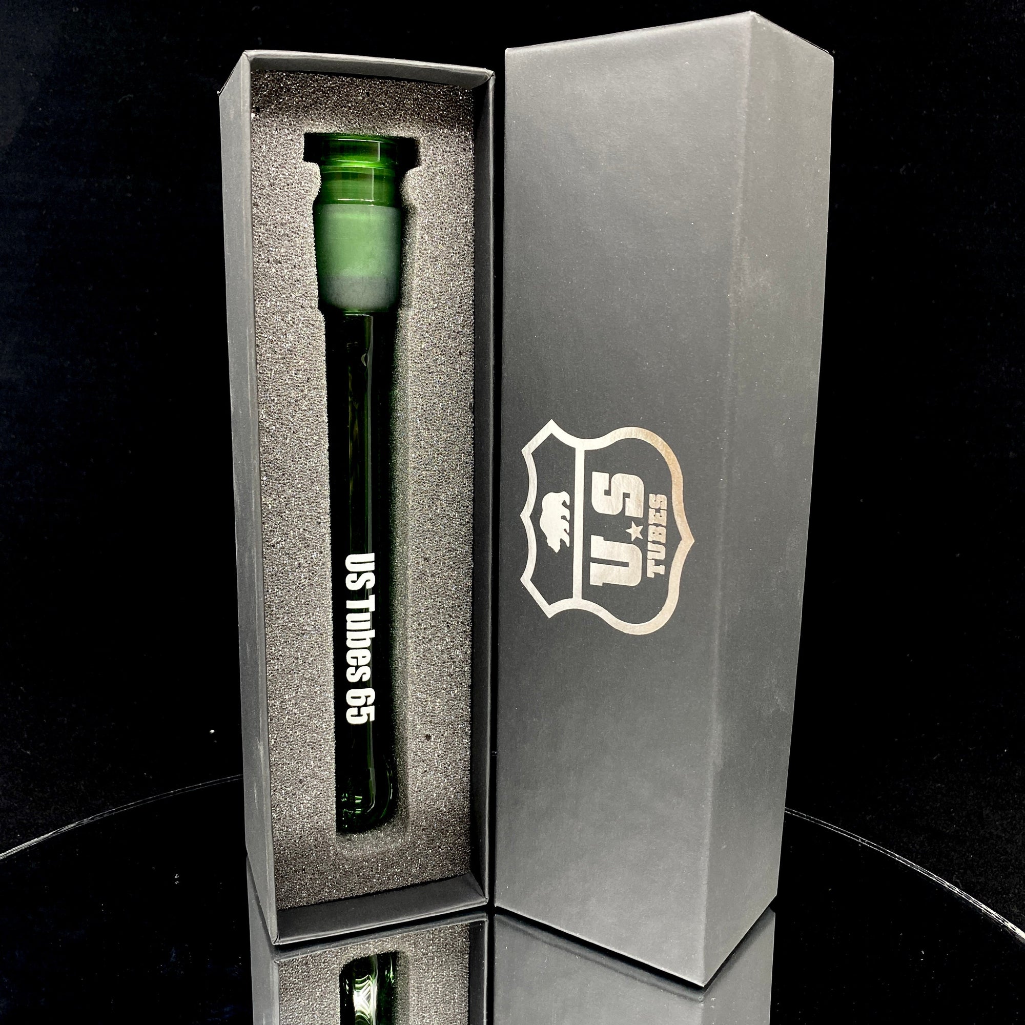 24/14mm 3 Slit Open End Downstem (Green)