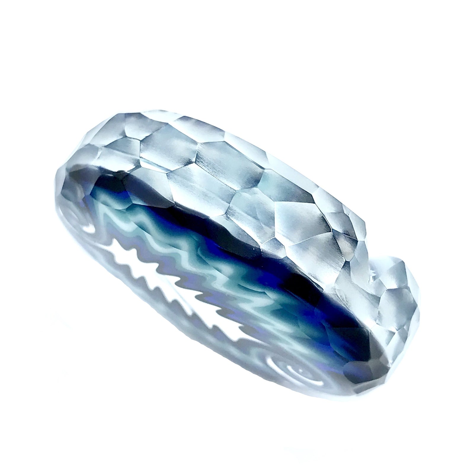 Str8 Glass x 8mm Glass Linework Triple Intake Spinner Cap (Ice)