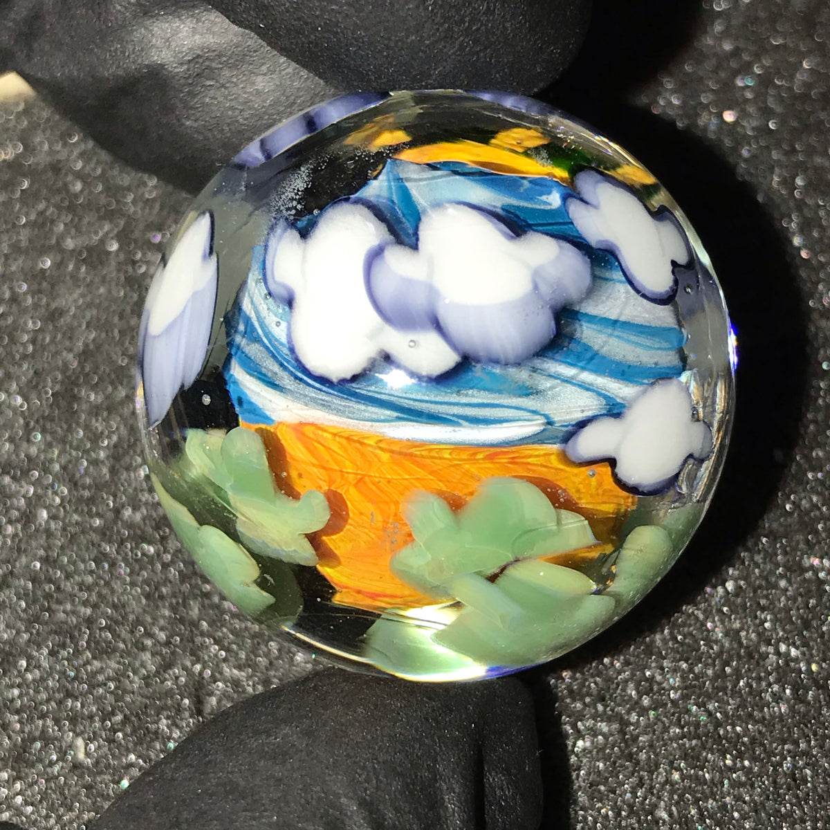 Caleb Holm Marble Set (11 Custom Murrine Scene Marbles) Shurlokholm