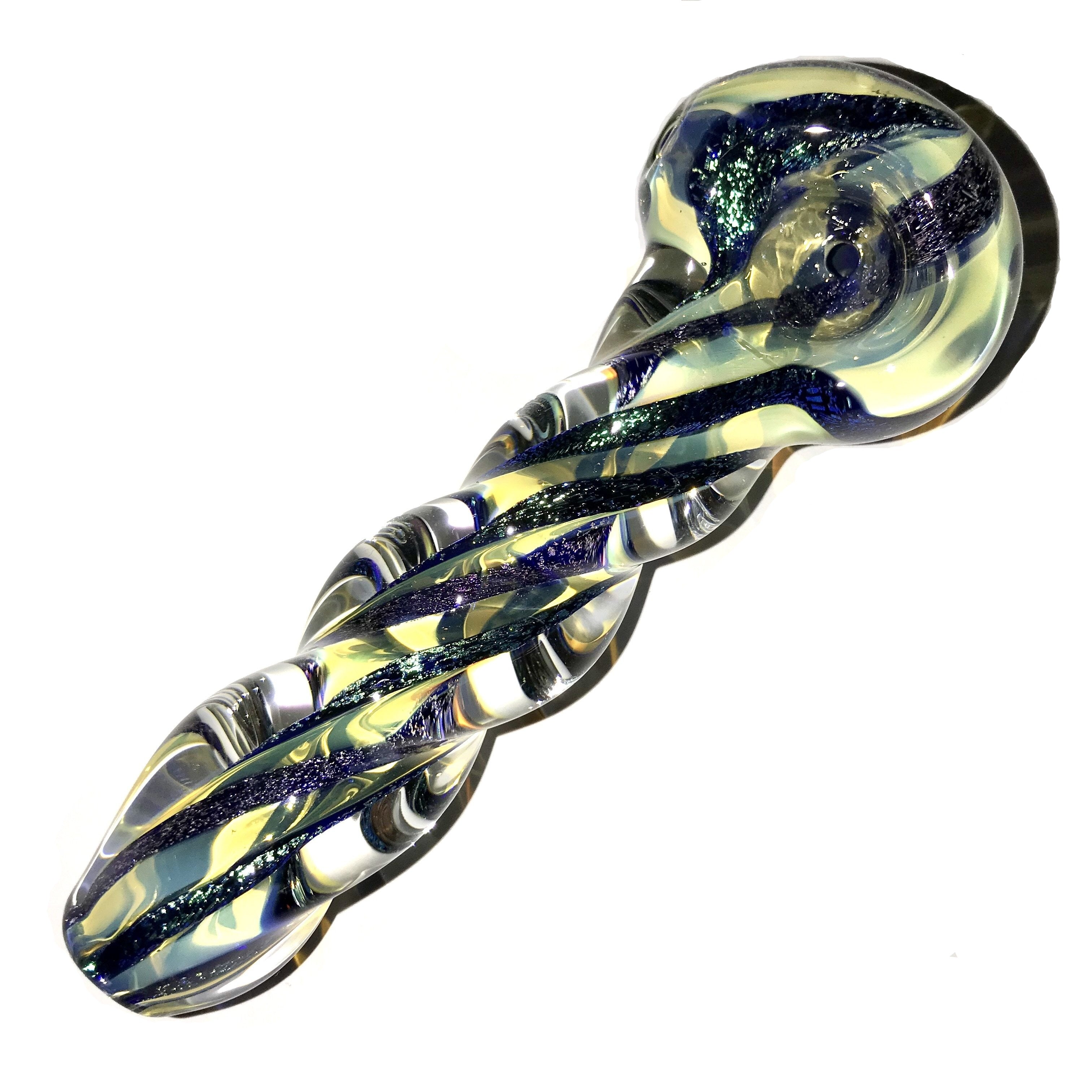 Gold Fumed Dichroic Glass Pipe