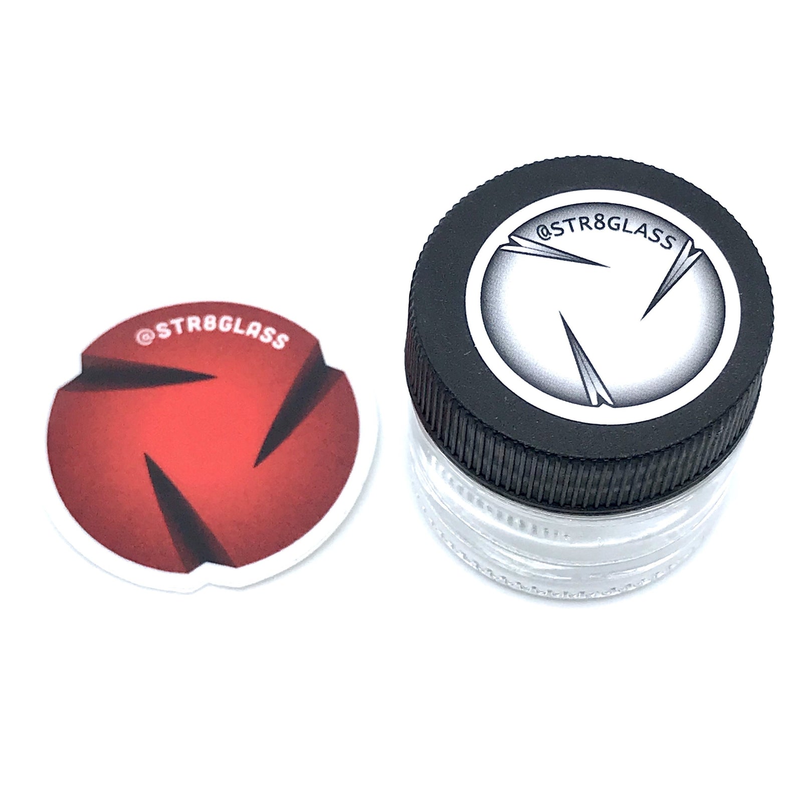 Str8 Glass Clear Spinner Carb Cap Terp Jar (Tall Version)