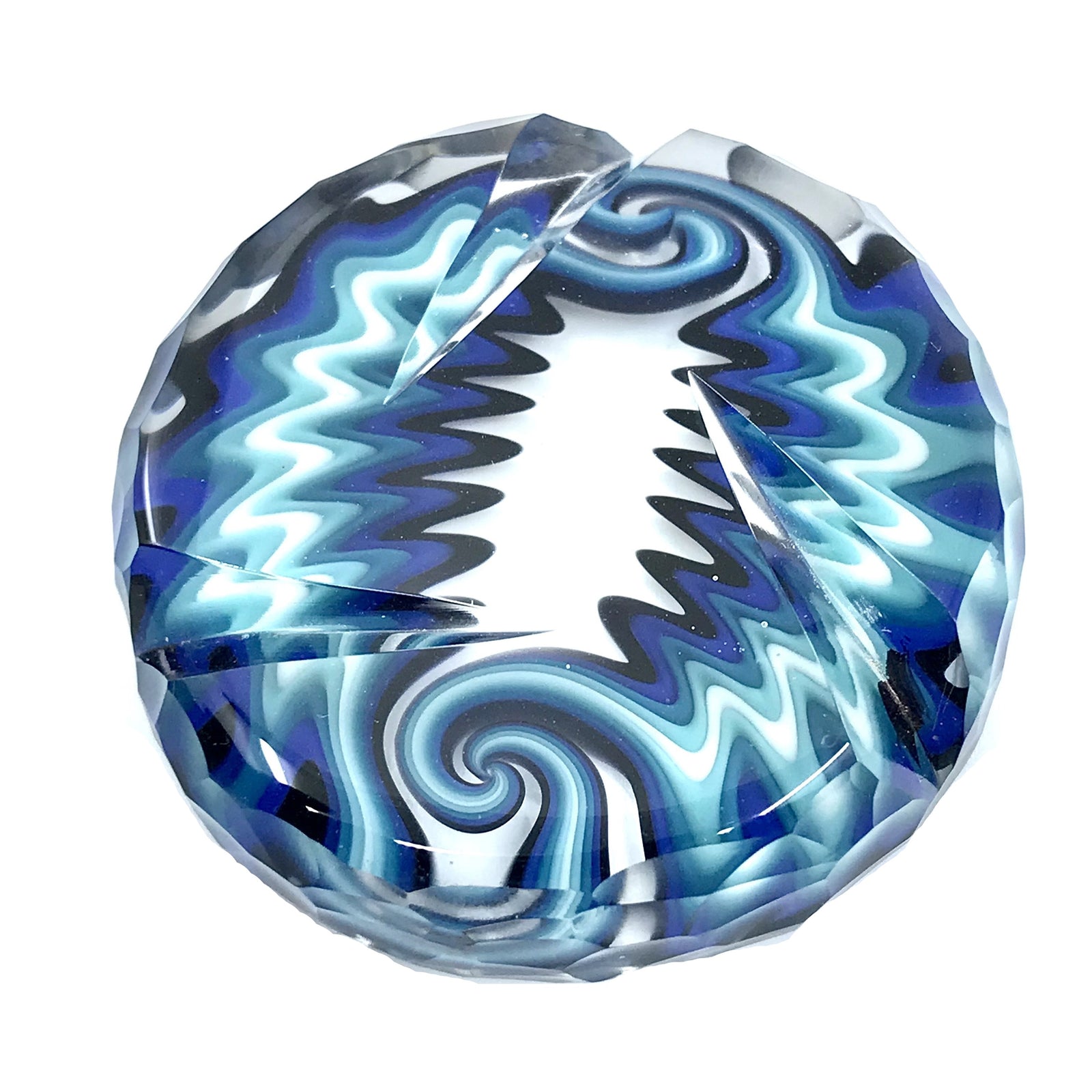 Str8 Glass x 8mm Glass Linework Triple Intake Spinner Cap (Ice)