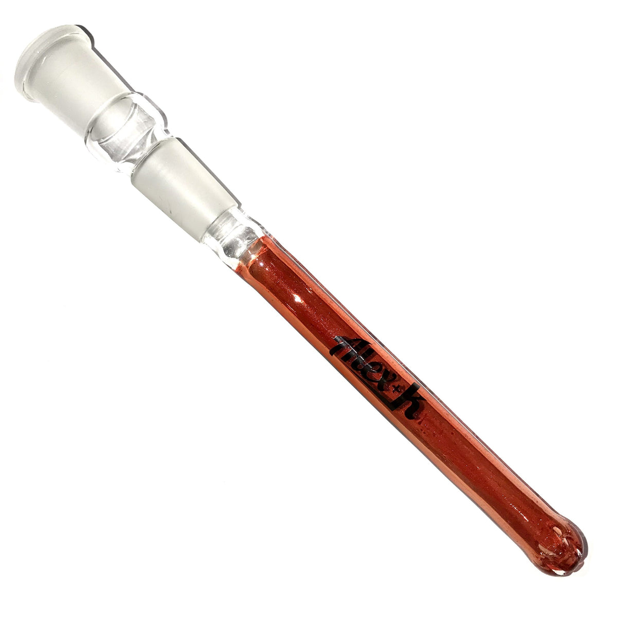 Alex K Glass Showerhead Downstem Color 18/18mm (Candy Apple Red Sparkle) 6.5 Inch Length show variant 