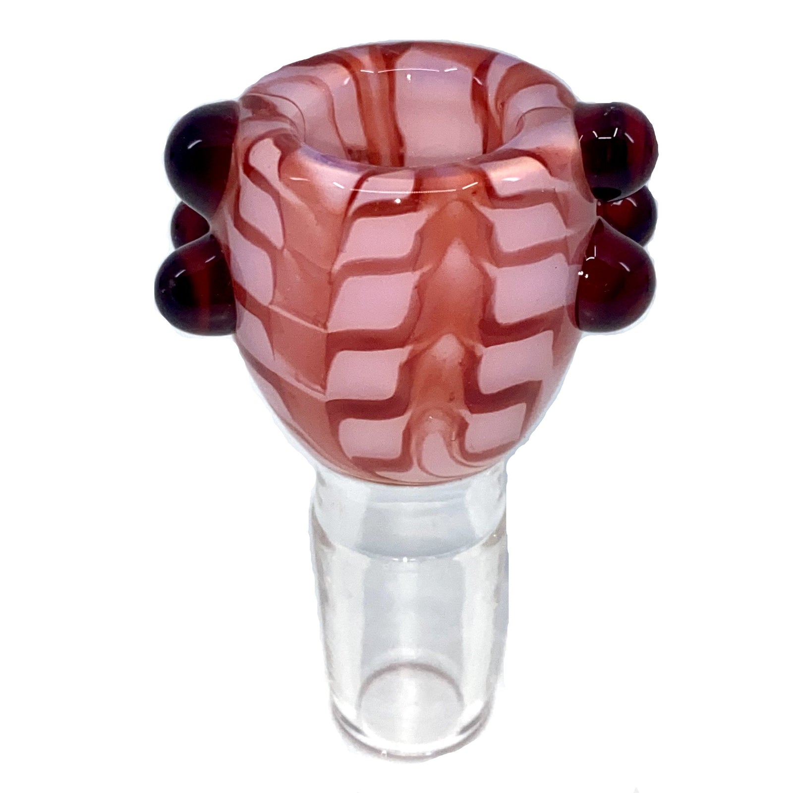 Colored Wrap and Rake Push Bowl Slide 18mm (Pink/Red) show variants