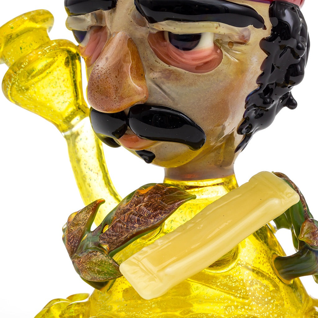 Cheech Dichro Bobble Head Mini Tube Colab (Terps/Red/Black/Caramel) CFL Color Change