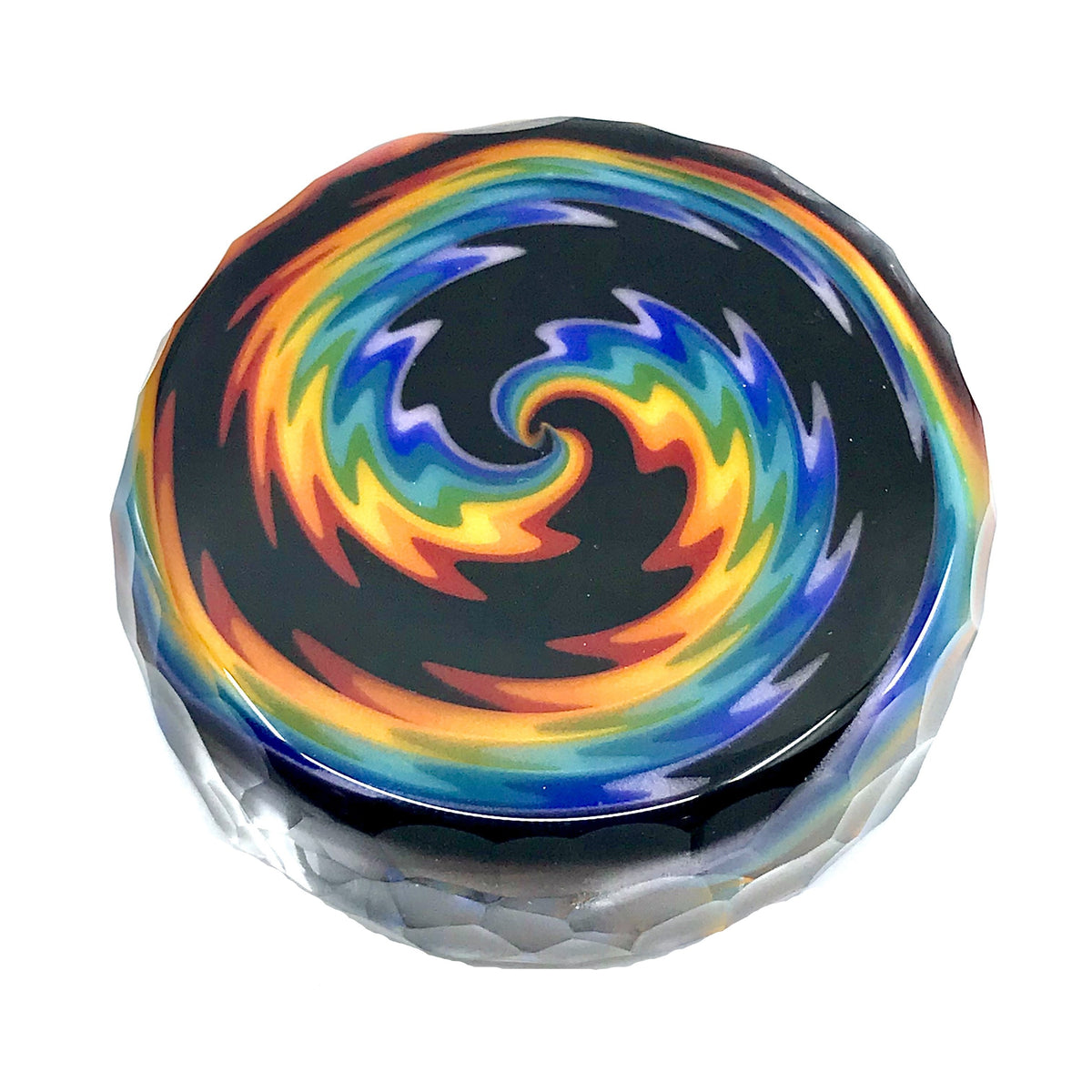 Str8 Glass x 8mm Glass Linework Triple Intake Spinner Cap (Rainbow)