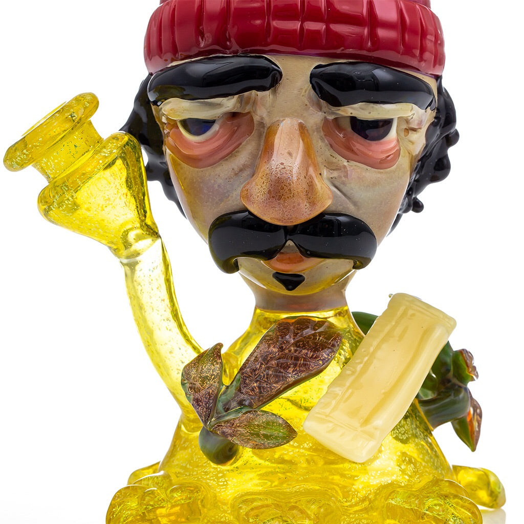 Cheech Dichro Bobble Head Mini Tube Colab (Terps/Red/Black/Caramel) CFL Color Change