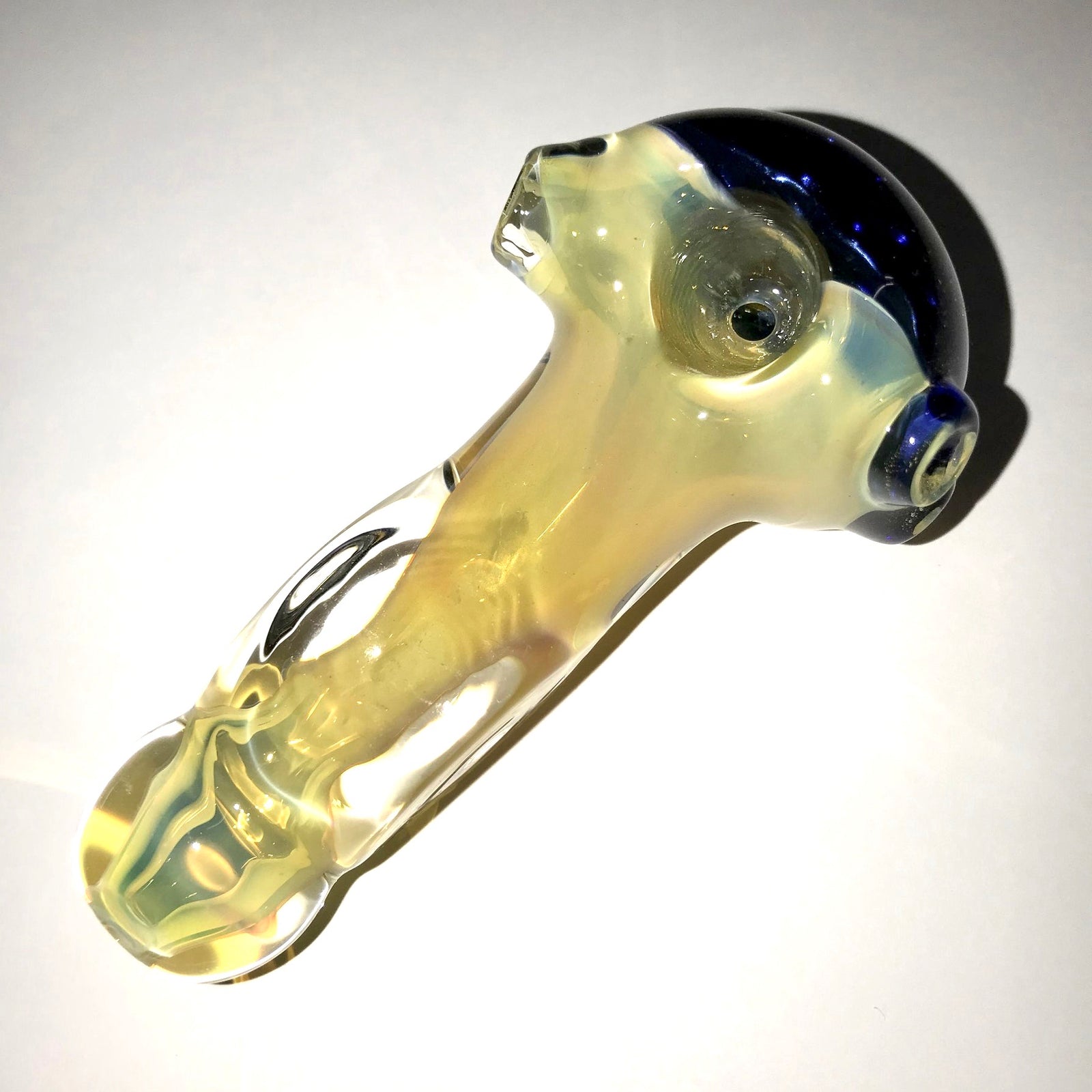 Nelson Glassworks Honeycomb Cap Fume Spoon (Blue) show variant