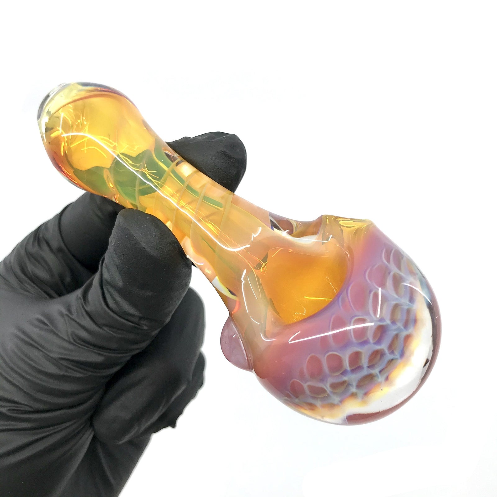 Plug A Nug Glass Honeycomb Marble Cap Fume Spoon