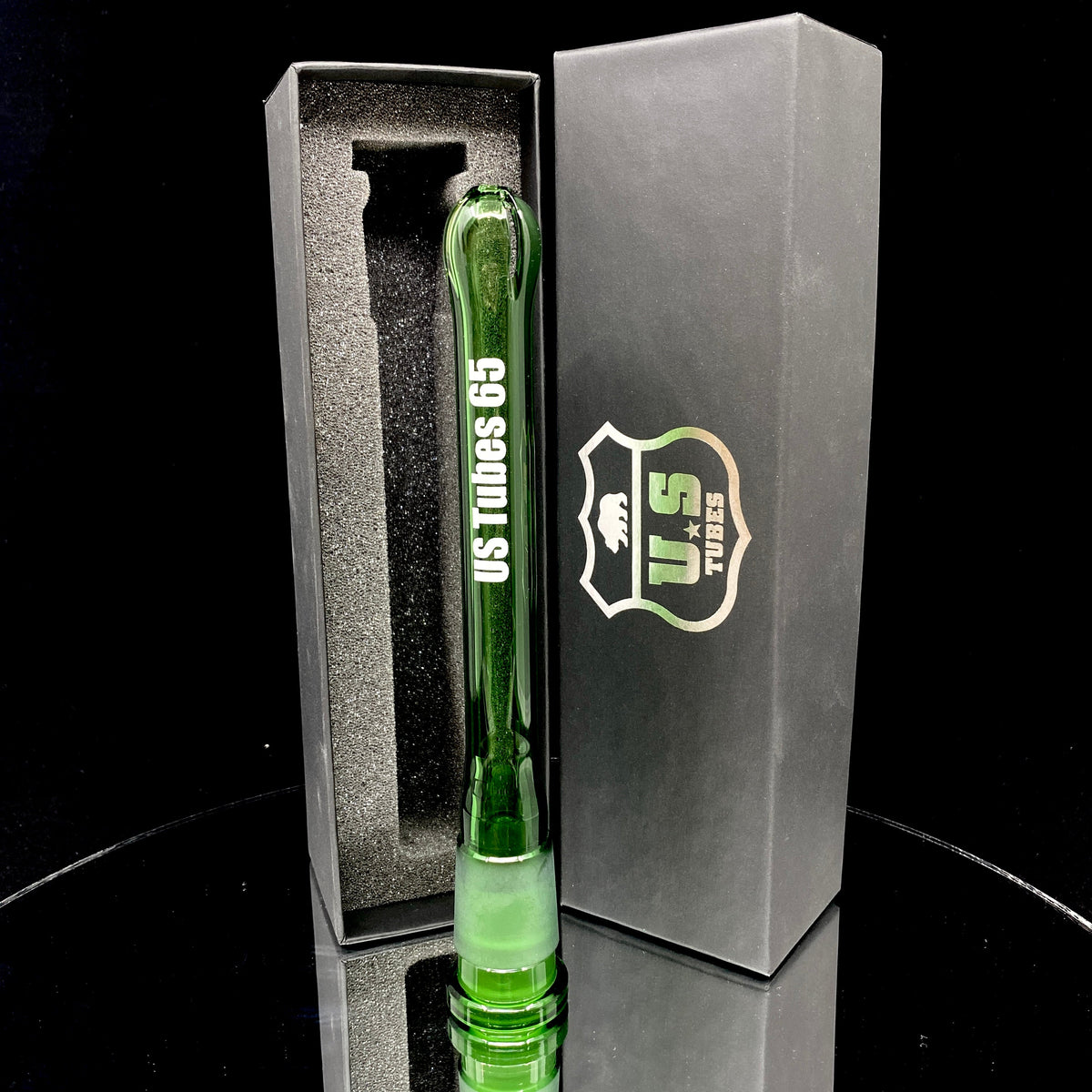 24/14mm 3 Slit Open End Downstem (Green)