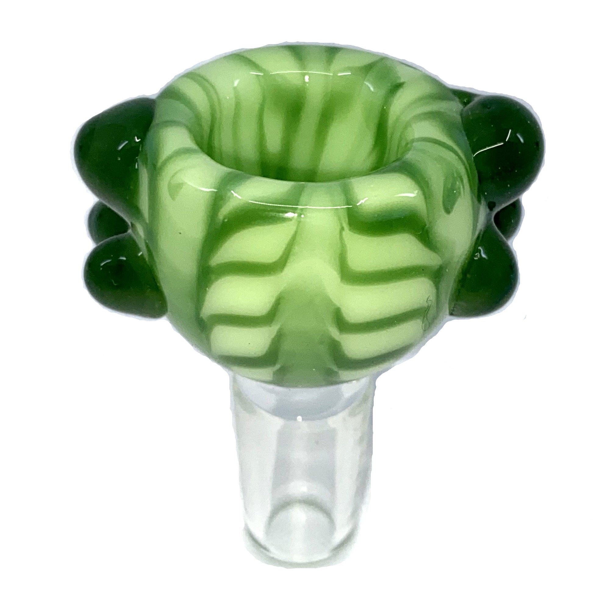 Colored Wrap and Rake Push Bowl Slide 14mm (Green/Green) show variants