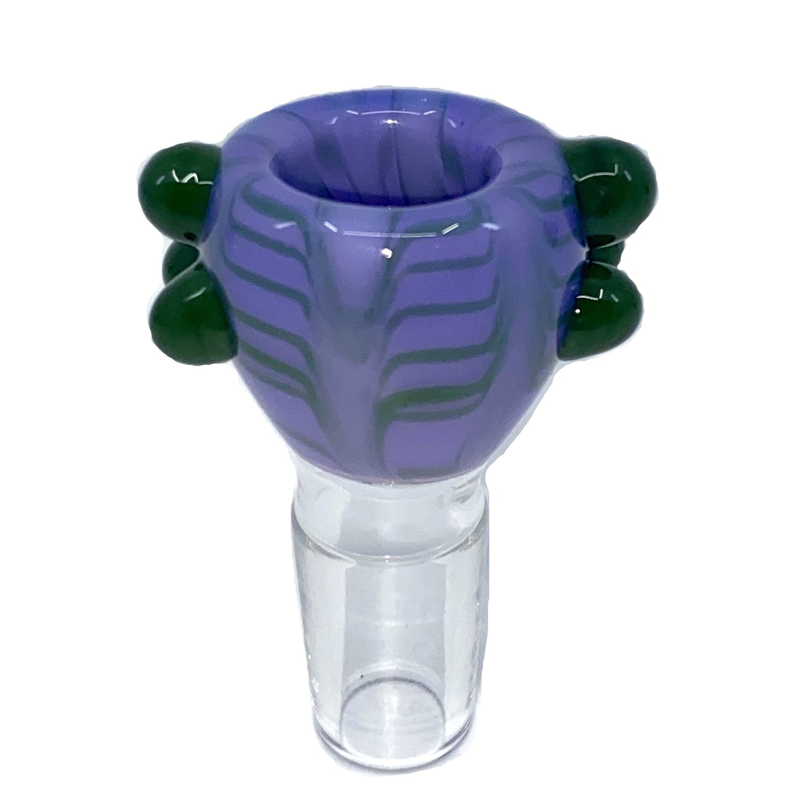 Colored Wrap and Rake Push Bowl Slide 18mm (Purple/Green) show variants