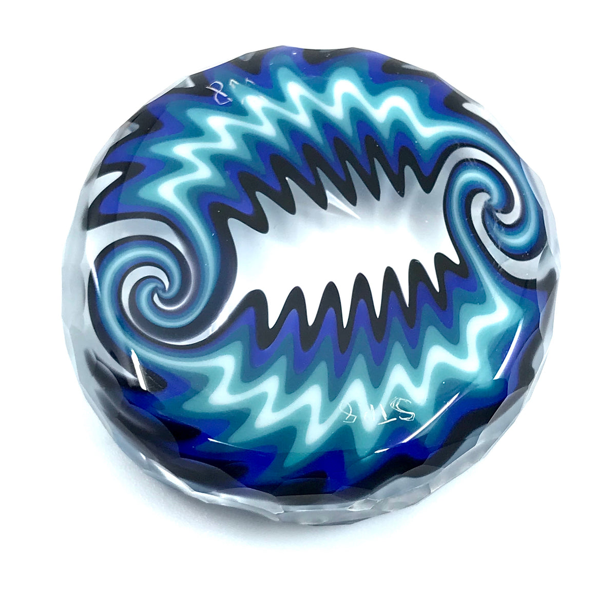 Str8 Glass x 8mm Glass Linework Triple Intake Spinner Cap (Ice)