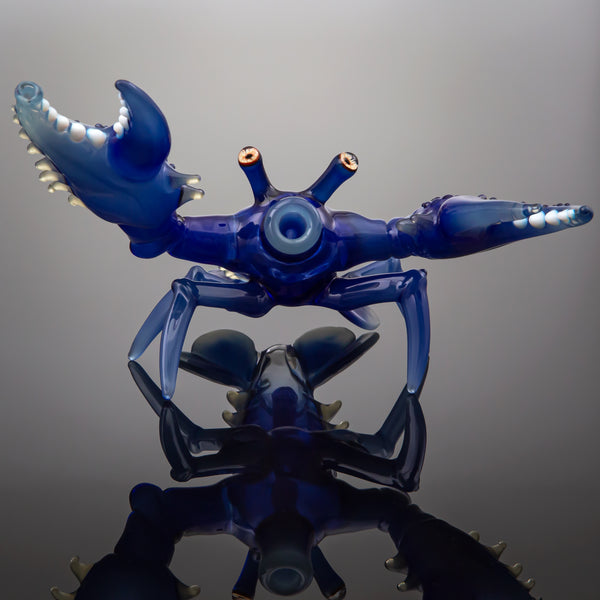 Lindemann Glass Blue Lobster Bubbler (Custom Blue Mix) - Fuzion Glass  Gallery